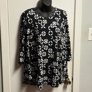 Westbound size Large black patterned top from Dillards